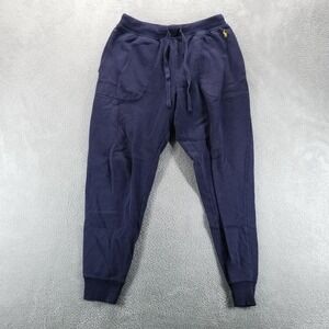 Polo Ralph Lauren Sweatpants Mens Large Blue Fleece Jogger Drawstring Pockets